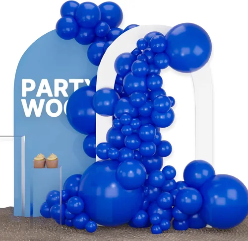 Miniatura 11 de PartyWoo Globos de color azul pizarra, 100 unidades, diferentes tamaños, paquete de 18, 12, 10, 5 pulgadas, azul marino, azul polvoriento, bohemio