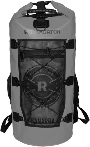 Miniatura 8 de Mochila impermeable Kanarra de 90L de Rockagator para acampada, senderismo, caza - Gran capacidad, cierre enrollable, Gris
