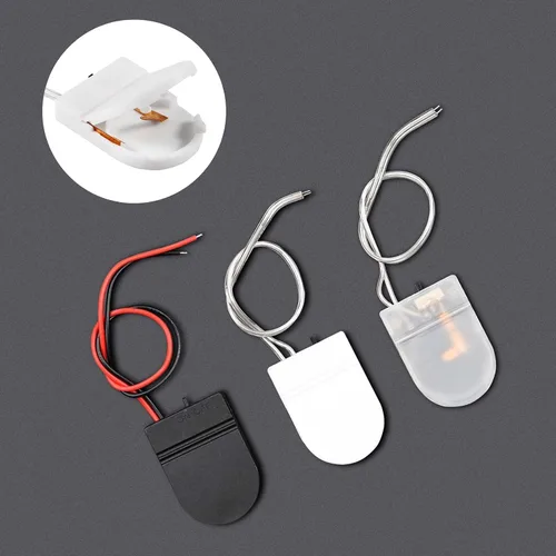Miniatura 2 de Alinan Soporte de batería con botón, soporte de batería de celda de moneda con interruptor CR2032 1 X 3V Soporte de batería de cajas de Blanco