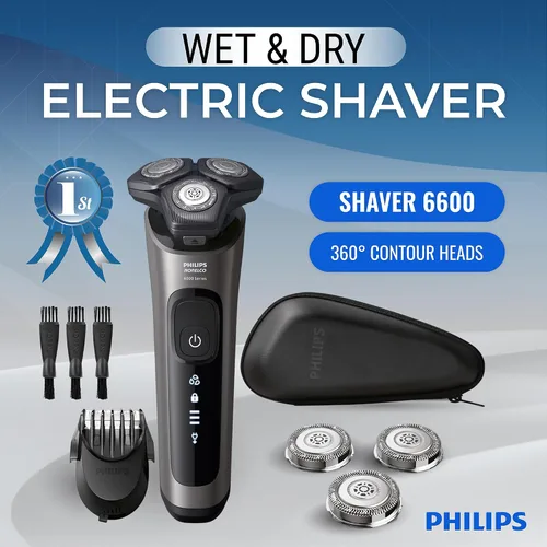 Miniatura 2 de Philips Afeitadoras Eléctricas para Hombres, Afeitadora Eléctrica Recargable Húmeda/Seca con Tecnología SenseIQ, Maquinilla de Afeitar Eléctrica