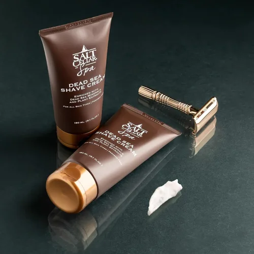Miniatura 5 de Salt Cellar Juego de afeitado y después del afeitado del Mar Muerto para hombres, kit de aseo totalmente natural con minerales del mar Muerto