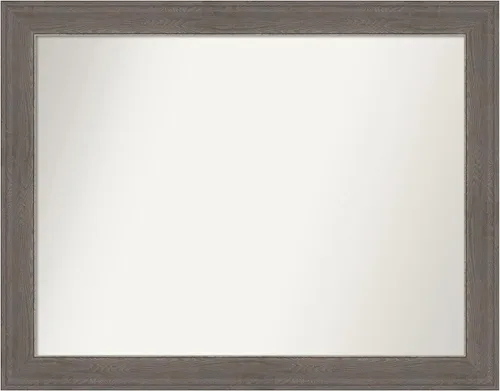 Miniatura 362 de Amanti Art Espejo de pared personalizado no biselado (24.5 x 24.5 pulgadas), marco gris marrón alta, varios tamaños personalizados, espejo de baño