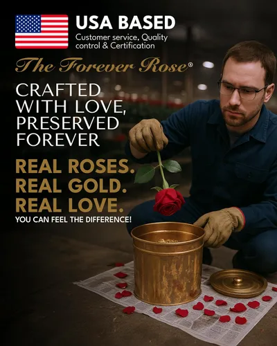 Miniatura 3 de Forever Rose Rosa real con brillo azul congelado sumergida en oro de 24 quilates con pétalos de oro azul brillante y tallo dorado, rosa preservada
