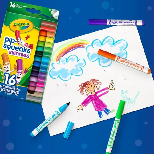 Miniatura 6 de Crayola Marcadores lavables Pip-Squeaks Skinnies, 16