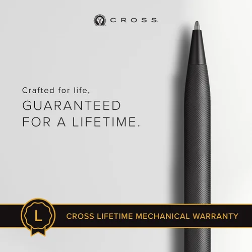Miniatura 100 de Cross Century II - Bolígrafo de punta Selectip, lacado negro con detalles chapados en oro de 23 quilates
