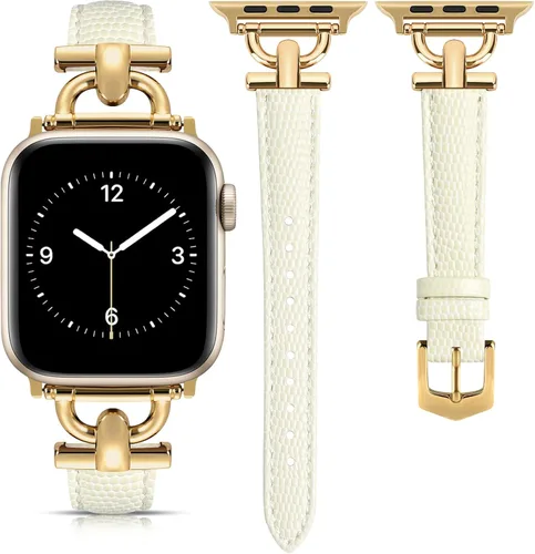 Miniatura 19 de Correa de cuero compatible con las bandas de Apple Watch para mujeres, correa elegante y elegante para iWatch Series 11/10/9/8/7/6/5/4/3/2/1/se