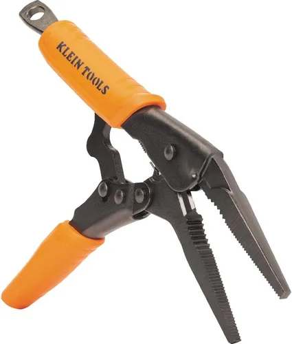 Miniatura 13 de Klein Tools 38663 - Juego de alicates de bloqueo, punta larga de 7 pulgadas y mordaza curvada de 10 pulgadas, alto par de torsión y potencia