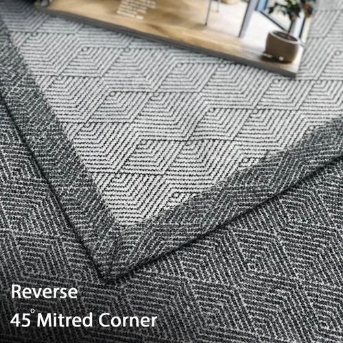 Miniatura 7 de always4u Cortinas geométricas de rombos suaves con aspecto de lana, 2 paneles, cortinas de lujo para tratamiento de ventanas de invierno, para sala