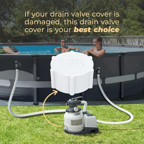 Miniatura 6 de Tapa de tapón de filtro de piscina compatible con Intex 11456 y 11385 Tapa de drenaje de filtro de arena con junta tórica, tapa de válvula