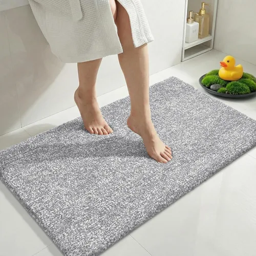 Miniatura 20 de Yimobra Alfombra de baño acolchada antifatiga, antideslizante, lavable, de microfibra suave y densa para lavabo, ducha, pies cansados, cómodo
