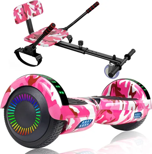 Miniatura 11 de Accesorio de Asiento para Patinete, Patinete con Go Kart para Niños, Niñas, Adultos, con Luces LED Coloridas, Bluetooth