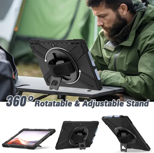 Miniatura 3 de DreamerX Funda para Microsoft Surface Pro 7+ Plus/Pro 7/6/5/4 de 12.3 pulgadas, funda protectora de silicona resistente resistente con mango