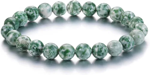 Miniatura 33 de Jovivi Pulsera elástica de cuentas redondas semipreciosas naturales – 0.315 pulgadas hecha a mano con cuentas de piedras preciosas curativas