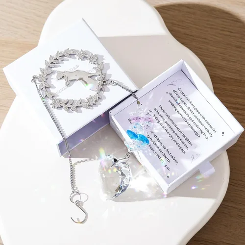 Miniatura 7 de Regalos conmemorativos para gatos por pérdida de gato, atrapasoles de cristal K9 para ventanas, regalo personalizado de condolencias para mascotas