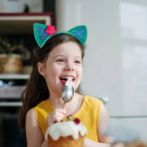 Miniatura 2 de Diademas con orejas de gato, 4 piezas, accesorios para fiesta de cumpleaños de niños, pieza de cabeza de cosplay de franela de dibujos animados