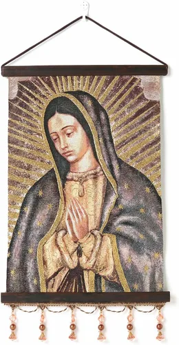 Miniatura 12 de HZMAN Holy Family Jesús María José Pintura Retro Hecho a Mano Tejido Arte de Pared Decoración Estética Imagen para Sala de estar Dormitorio Marco