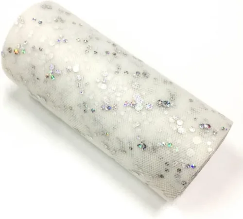 Miniatura 29 de Rollo de tul con lentejuelas con purpurina, decoración de boda, suministros de organza para fiestas de cumpleaños, carrete de tela, vestido tutú