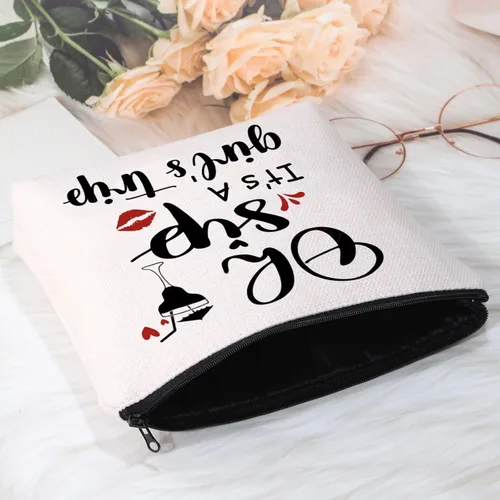 Miniatura 4 de POFULL Regalo de vacaciones para niñas, regalo de viaje, Oh Sip It's a Girl, bolsa de cosméticos para niñas, regalo de viaje para niñas, Viaje