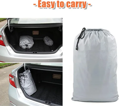 Miniatura 7 de uxcell 3XXL+ Funda de coche púrpura para exteriores, impermeable, transpirable, arañazos, lluvia, nieve, sol, resistente al calor, 224.4 x 74.8 x