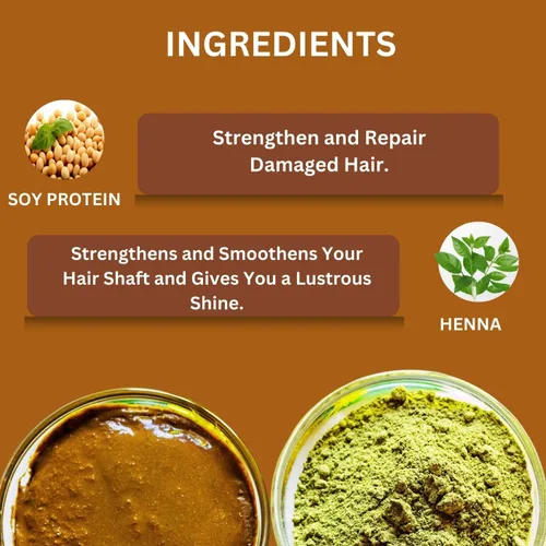Miniatura 3 de Iba - Coloración de cabello castaño medio para mujer, bolsita de polvo 100 % pura a base de henna, color natural para el cabello y larga duración