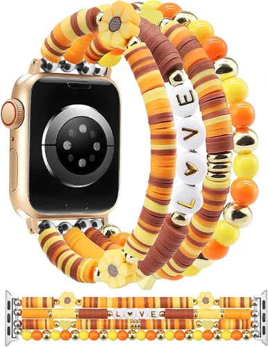 Miniatura 11 de JR.DM Correa de reloj de Halloween Compatible con Apple Watch de 38 mm, 40 mm, 41 mm, 44 mm, 42 mm, 45 mm, 46 mm, linda, preppy, hecha a mano