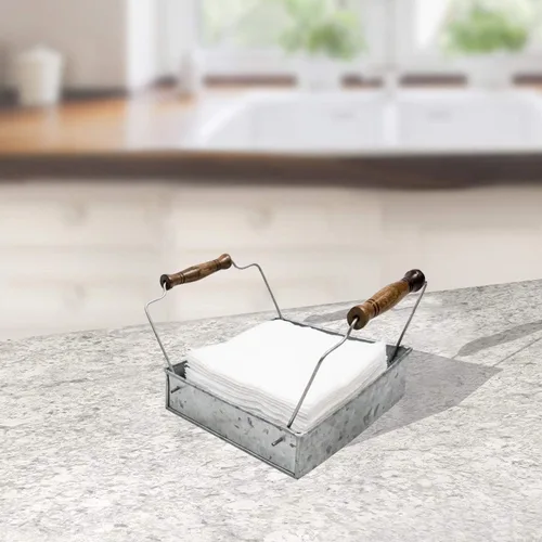 Miniatura 5 de Metal, medio, servilletero galvanizado