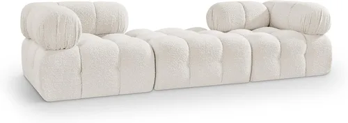 Miniatura 19 de Meridian Furniture 611Cream-S68A Colección Ames Moderno Sofá modular contemporáneo con tela de boucle color crema, modular para crear