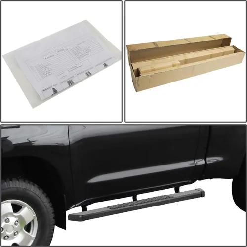 Miniatura 5 de DNA Motoring - Estribos de 5.5 pulgadas compatibles con Silverado/Sierra 2500HD 3500HD de 2007-2019 de cabina estándar, barras de paso
