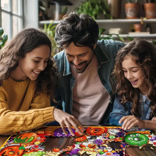 Miniatura 4 de White Mountain Rompecabezas de Halloween de 1000 piezas para collage de alimentos de otoño y otoño, piezas grandes, regalo para adultos y familia