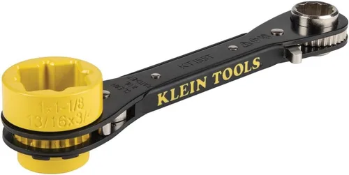 Miniatura 10 de Klein Tools KT151T Lineman's - Llave de trinquete con diseño de perno, 3/4 pulgadas, 13/16 pulgadas, 1 pulgada x 1-1/8 pulgadas, combinación