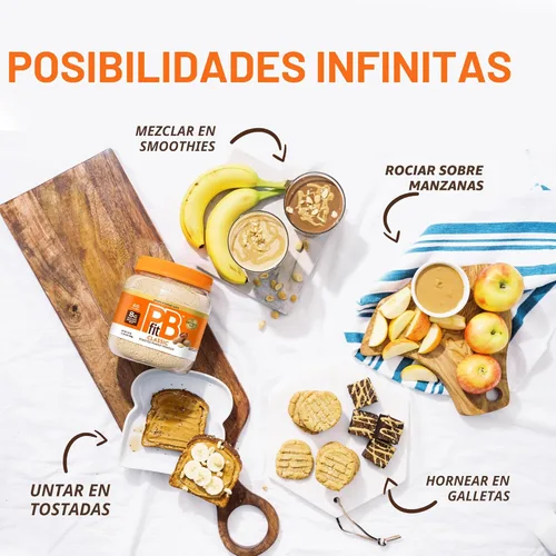 Miniatura 7 de PBfit 24 onzas de mantequilla de maní clásica en polvo, mantequilla de maní en polvo para untar de maní tostado real, 8g de proteína 8% DV, sin
