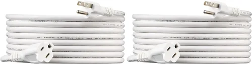 Miniatura 21 de Amazon Basics Cable de extensión, 13 amperios, 125 V, 20 pies, color negro, paquete de 2