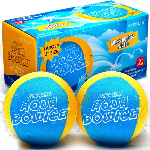 Miniatura 14 de Activ Life Ultimate - Paquete de 2 pelotas de salto de agua más grandes de 3 pulgadas, pelotas rebotadoras para diversión en la piscina y la playa