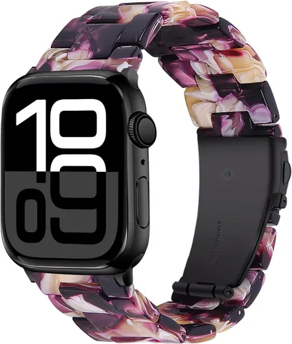 Miniatura 28 de Miimall Women Resin Bands for Apple Watch Series 10 9 8 7 6 5 4 3 2 1 Ultra SE Colorful Dressy Cute Classy Lightweight Comfort 38mm 40mm 41mm 42mm
