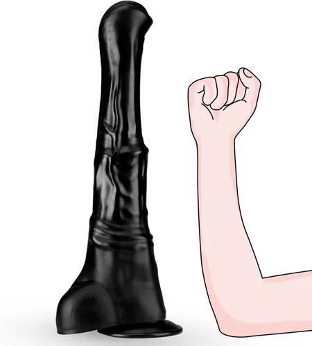 Consoladro grueso de caballo, consolador animal negro enorme de 15 pulgadas, consolador anal largo con ventosa para parejas de hombres y mujeres