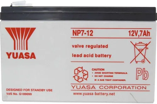 Miniatura 2 de Yuasa - NP7-12 AGM S65-12V 7.0Ah - Batería recargable de plomo ácido sellada