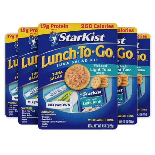 Miniatura 10 de StarKist Lunch-To-Go Mezcla tu propia ensalada de atún, bolsa de atún ligero en trozos, kit de 4.5 onzas, 1 paquete