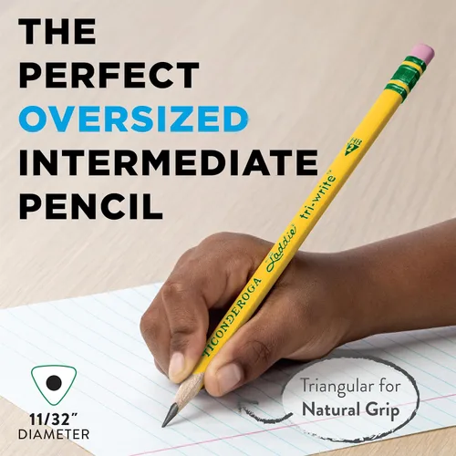 Miniatura 3 de Lápices triangulares Dixon Ticonderoga intermedios, Amarillo