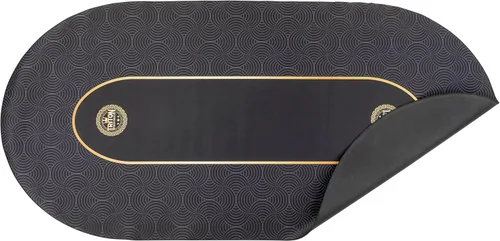 Triton Premium Tapete Portátil para Mesa de Póquer para 10 Jugadores Azul - Tapete de Juego de Póquer Portátil de Goma con Tela Multi-Spandex con