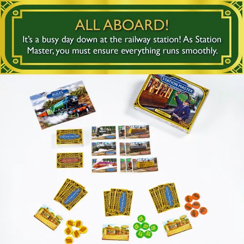 Miniatura 2 de Calliope Games Station Master - Juego de mesa de estrategia de ferrocarril para noche de juegos en familia - Diversión para niños y adultos - 2-6