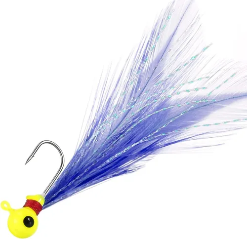 Miniatura 8 de Dr.Fish Paquete de 10 anzuelos de marabú para pesca de agua dulce, anzuelos de pesca para lubina, trucha, lucioperca, bola redonda, señuelo Bluegill