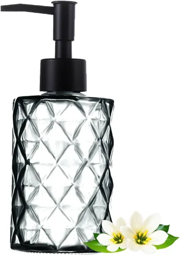 Miniatura 14 de Dispensador de jabón verde para baño, dispensador de jabón líquido de manos verde esmeralda recargable con bomba de plástico ABS para baño, jabón