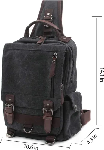 Miniatura 2 de Mygreen bolsa cruzada de lona, mochila de viaje