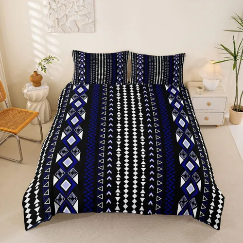 Miniatura 40 de Erosebridal Bohemian Duvet Cover Twin Country Southwestern Comforter Cover for Kids Teens Boho Aztec Arrows Diamond Bedding Set Black Gray Geometric