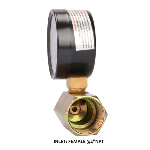 Miniatura 5 de Medidor de prueba de presión de gas MEASUREMAN de 2" en acero, conexión FNPT de 3/4", 0-15 psi, precisión de +/-3-2-3%