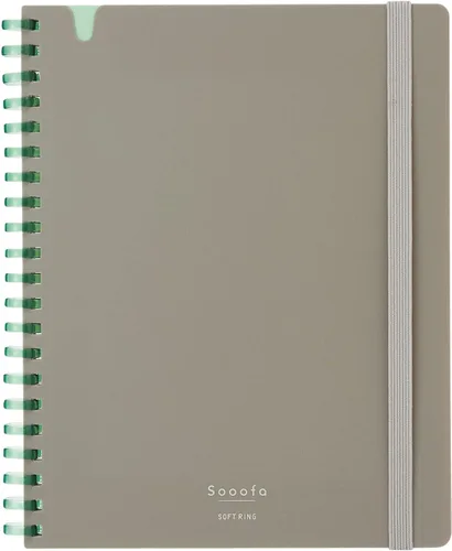 Miniatura 14 de KOKUYO Sooofa - Cuaderno gráfico de 7.2 x 5.5 pulgadas, cuaderno de anillo suave para mujer, cuadrícula de 0.157 in, 80 hojas perforadas, negro
