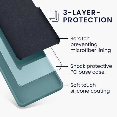 Miniatura 82 de kwmobile Funda Compatible con Google Pixel 6 Pro - Funda de teléfono de silicona TPU con acabado suave - Azul Arrecife