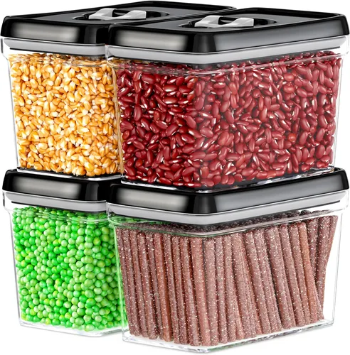 DWËLLZA KITCHEN Recipientes herméticos para almacenamiento de alimentos – Recipiente de cocina para aperitivos de despensa, suministros para 03