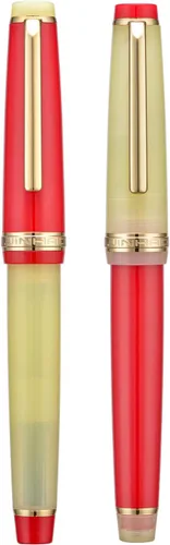 Miniatura 5 de 2 PCS Jinhao 82 Pluma estilográfica de resina Iridium, plumín extrafino e fino con convertidor, juego de plumas de escritura azul claro con clip