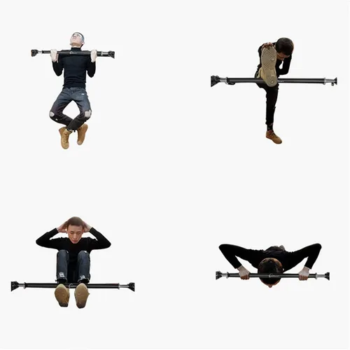 Miniatura 2 de Barra de entrenamiento en casa con puerta ajustable, barras horizontales para dominar, hacer ejercicio, gimnasio, barra de entrenamiento
